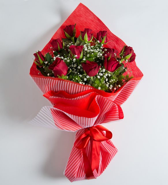 11 Kırmızı Gül Buketi